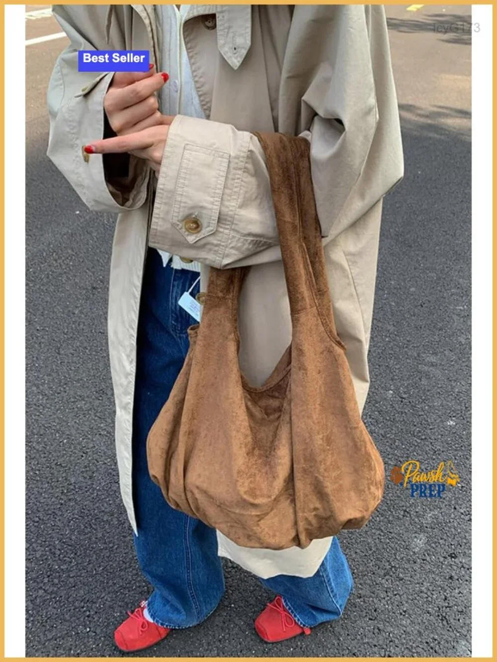 Slouchy Suede Hobo Bag Women Large Shoulder Tote Handbags Purse Travel Work